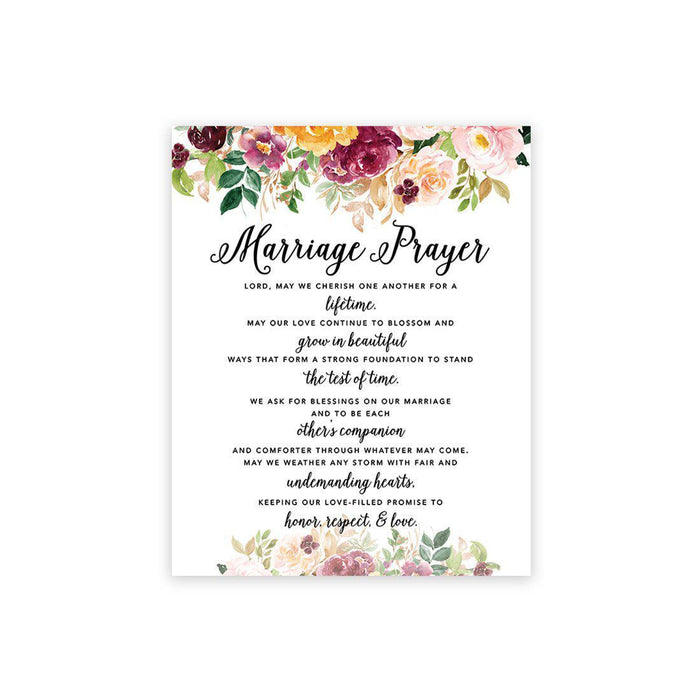 Marriage Prayer Canvas Wall Art Decor, Wedding Registry Marriage Ideas-Set of 1-Andaz Press-Black Chalkboard-