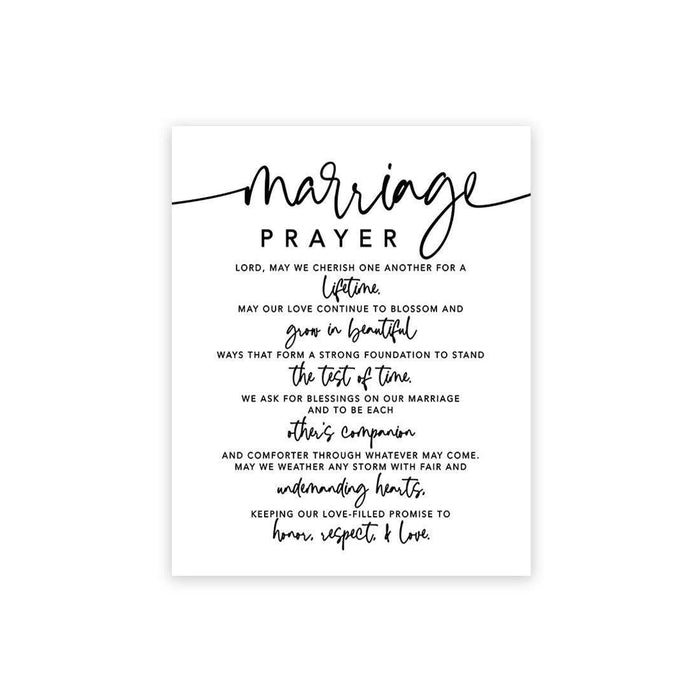 Marriage Prayer Canvas Wall Art Decor, Wedding Registry Marriage Ideas-Set of 1-Andaz Press-Black Chalkboard-