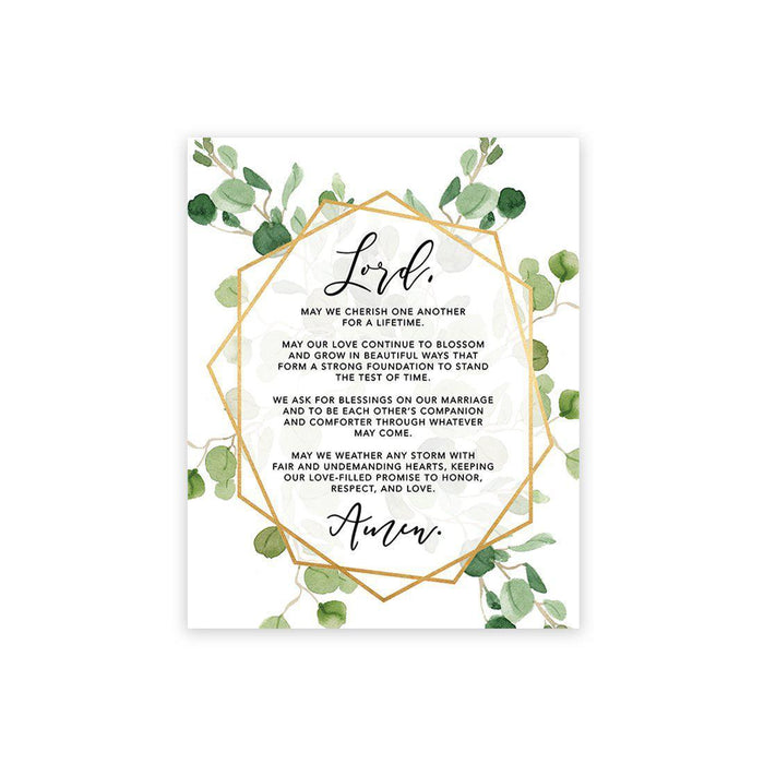 Marriage Prayer Canvas Wall Art Decor, Wedding Registry Marriage Ideas-Set of 1-Andaz Press-Geometric Frame-