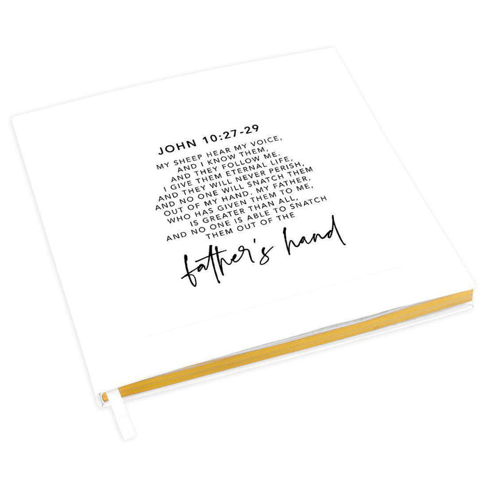 Memorial Biblical Guestbook with Gold Accents, Bible Verse, Scrapbook, Photo Album-Set of 1-Andaz Press-Romans 6:4-