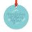 Memorial Round Metal Christmas Ornament, No Longer By My Side-Set of 1-Andaz Press-Bereavement Memory-