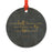 Memorial Round Metal Christmas Ornament, No Longer By My Side-Set of 1-Andaz Press-Christian Bible Gift-