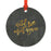 Memorial Round Metal Christmas Ornament, No Longer By My Side-Set of 1-Andaz Press-Funeral Memory-