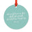 Memorial Round Metal Christmas Ornament, No Longer By My Side-Set of 1-Andaz Press-Memory Keepsake-