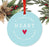 Metal Christmas Ornament, It Takes a Big Heart to Shape Little Minds-Set of 1-Andaz Press-