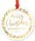 Metal Christmas Ornament, Merry Christmas Godmother, Custom Year, Gold Holiday Wreath-Set of 1-Andaz Press-