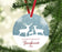 Metal Christmas Ornament, Our First Christmas As Grandparents, Custom Year, Rustic Deer Winter Snowflakes-Set of 1-Andaz Press-