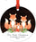 Metal Christmas Ornament, Our First Christmas As Mommy and Daddy, Custom Year, Watercolor Fox in Snow-Set of 1-Andaz Press-
