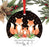 Metal Christmas Ornament, Our First Christmas as a of Three, Custom Year, Watercolor Fox in Snow-Set of 1-Andaz Press-