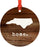 Metal Christmas Ornament, Rustic Wood Print, North Carolina-Set of 1-Andaz Press-