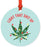 Metal Christmas Ornaments, Light That Shit Up Pot Leaf as Christmas Tree Graphic-Set of 1-Andaz Press-