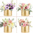 Metal Cylinder Centerpiece Vase for Wedding Table Centerpiece, Event Décor, Floral Arrangements-Set of 10-Koyal Wholesale-Gold-