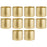 Metal Cylinder Centerpiece Vase for Wedding Table Centerpiece, Event Décor, Floral Arrangements-Set of 10-Koyal Wholesale-Gold-