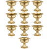 Metal Pedestal Centerpiece Compote Bowl for Wedding Centerpieces, Table Decor, Home Décor, Set of 10-Set of 10-Koyal Wholesale-Gold-