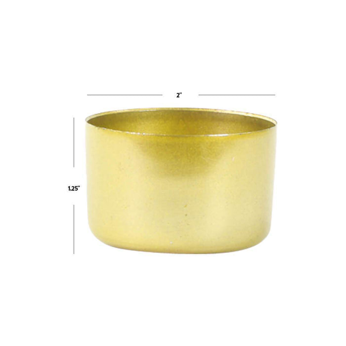 Metal Tealight Candle Holders-Set of 12-Koyal Wholesale-Gold-
