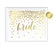 Metallic Gold Confetti Polka Dots Wedding Party Signs-Set of 1-Andaz Press-Mr. & Mrs.-