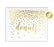 Metallic Gold Confetti Polka Dots Wedding Party Signs-Set of 1-Andaz Press-Mr. & Mrs.-