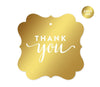 Metallic Gold Fancy Frame Square Favor Gift Thank You Tags-Set of 24-Andaz Press-Thank You-