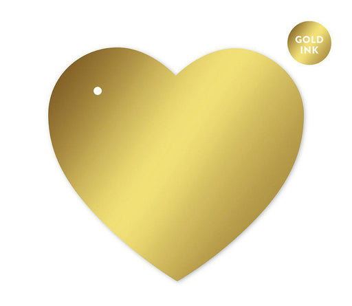 Metallic Gold Heart Favor Gift Tags-Set of 30-Andaz Press-