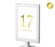 Metallic Gold Ink Framed Double-Sided DIY Table Numbers-Set of 8-Andaz Press-1-8-