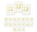 Metallic Gold Ink Table Numbers-Set of 20-Andaz Press-1-20-