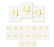 Metallic Gold Ink Table Numbers-Set of 20-Andaz Press-1-20-