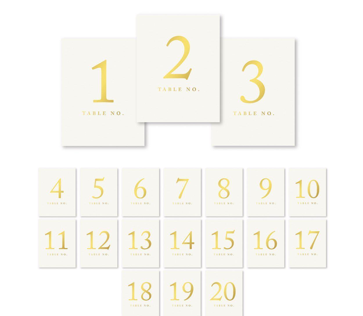 Table Numbers