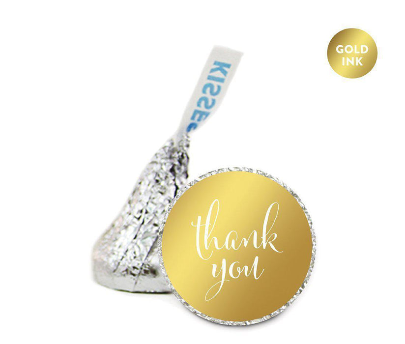 Metallic Gold Thank You Hershey's Kisses Sticker Labels-Set of 216-Andaz Press-
