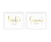 Metallic Gold Wedding Party Signs, 2-Pack-Set of 2-Andaz Press-Ladies, Gents-