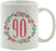 Milestone Birthday Coffee Mug Gift, 90, Coral Floral Wreath Graphic-Set of 1-Andaz Press-