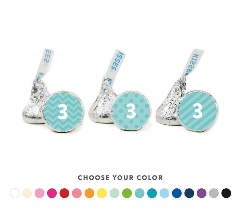 Milestone Numbers Hershey's Kiss Labels - Birthday, Anniversary, Reunion-Set of 216-Andaz Press-3-