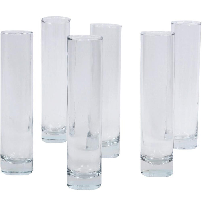 Mini Glass Cylinder Vases, Set of 6-Set of 6-Koyal Wholesale-