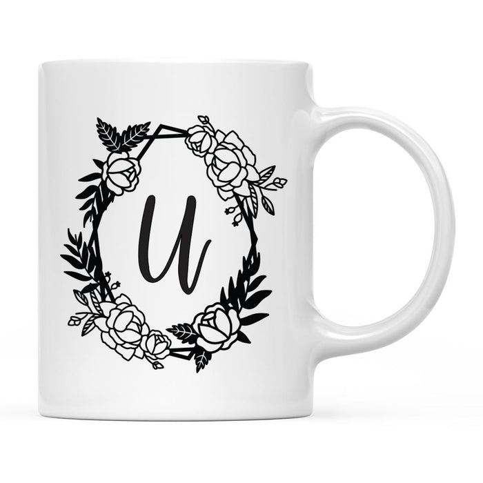 Minimal Geometric Roses Design Coffee Mug Collection-Set of 1-Andaz Press-A-