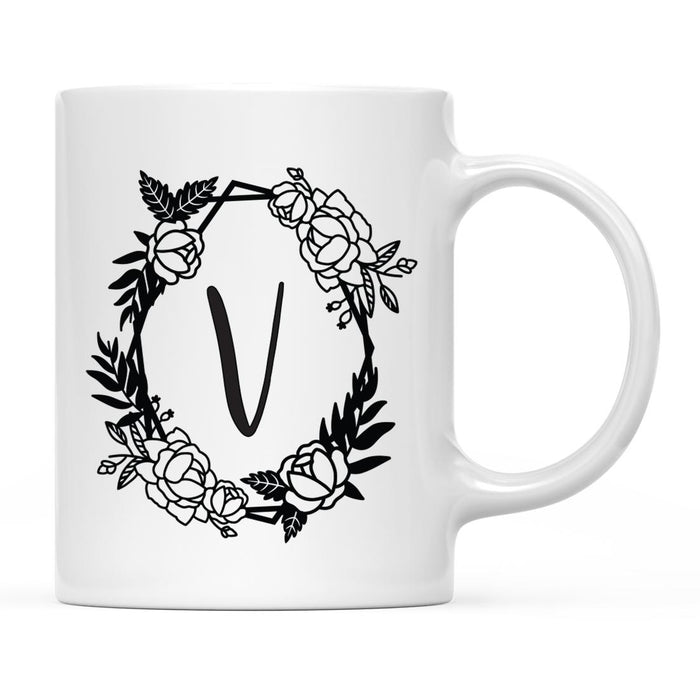 Minimal Geometric Roses Design Coffee Mug Collection-Set of 1-Andaz Press-A-