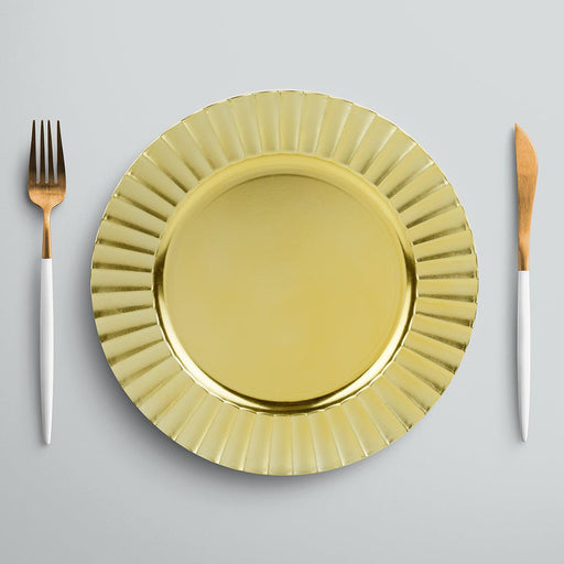 Minimalist Acrylic Charger Plates-Set of 4-Koyal Wholesale-Gold-