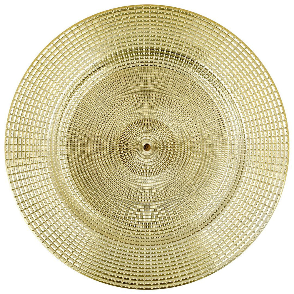 Minimalist Industrial Acrylic Charger Plates-Set of 4-Koyal Wholesale-Gold-