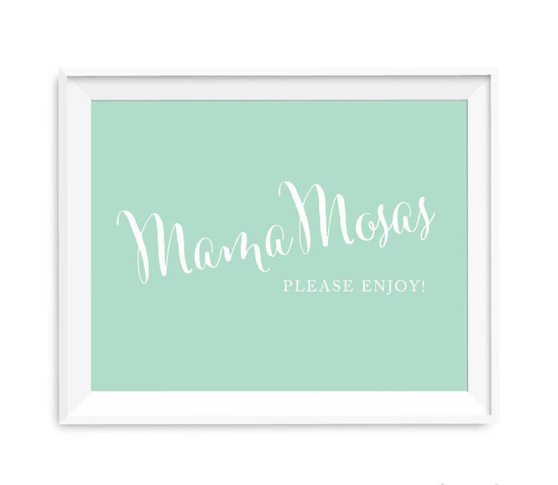 Mint Green Baby Shower Signs-Set of 1-Andaz Press-MamaMosas Mimosa Bar-