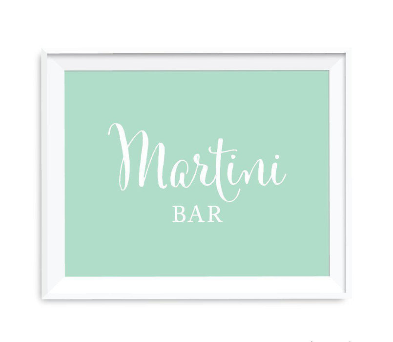 Mint Green Baby Shower Signs-Set of 1-Andaz Press-Martini Bar-