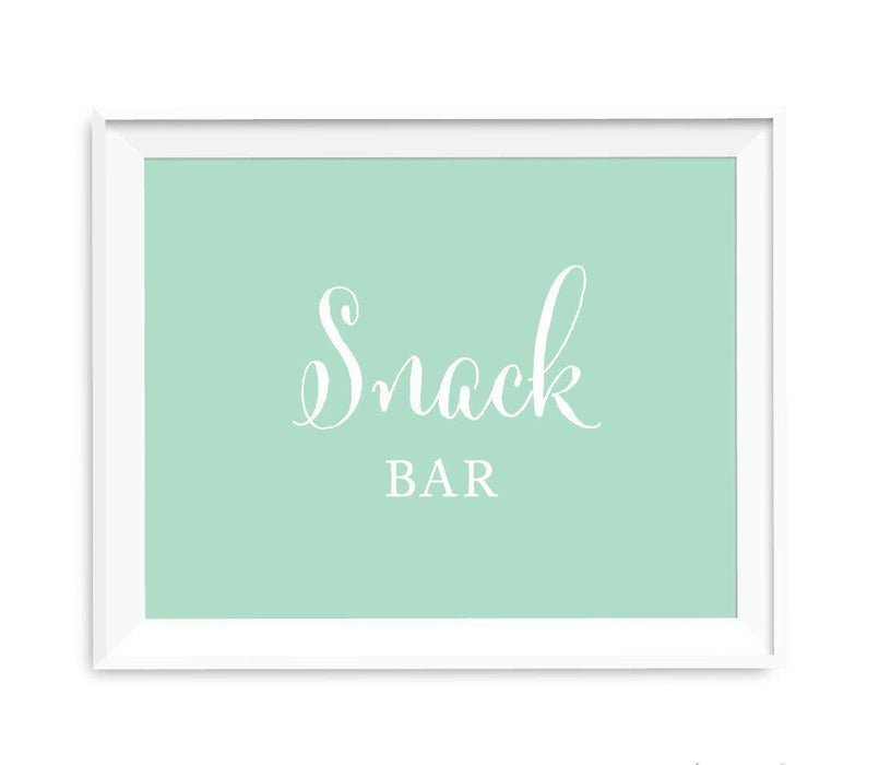 Mint Green Baby Shower Signs-Set of 1-Andaz Press-Snack Bar-