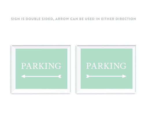 Mint Green Wedding Direction Signs-Set of 1-Andaz Press-Restrooms-