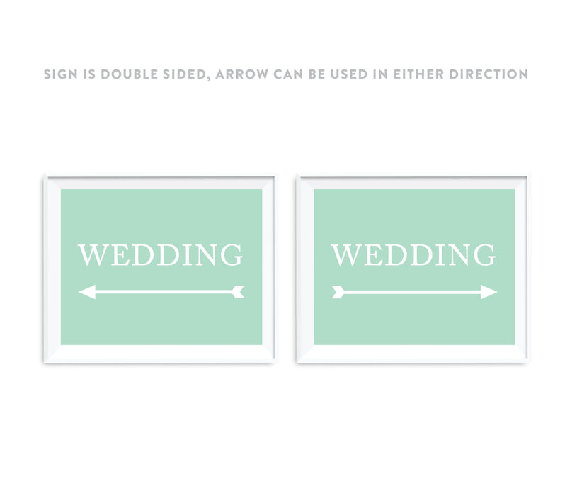 Mint Green Wedding Direction Signs-Set of 1-Andaz Press-Restrooms-