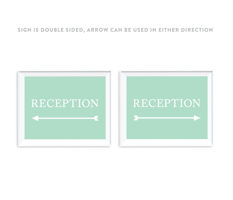 Mint Green Wedding Direction Signs-Set of 1-Andaz Press-Restrooms-