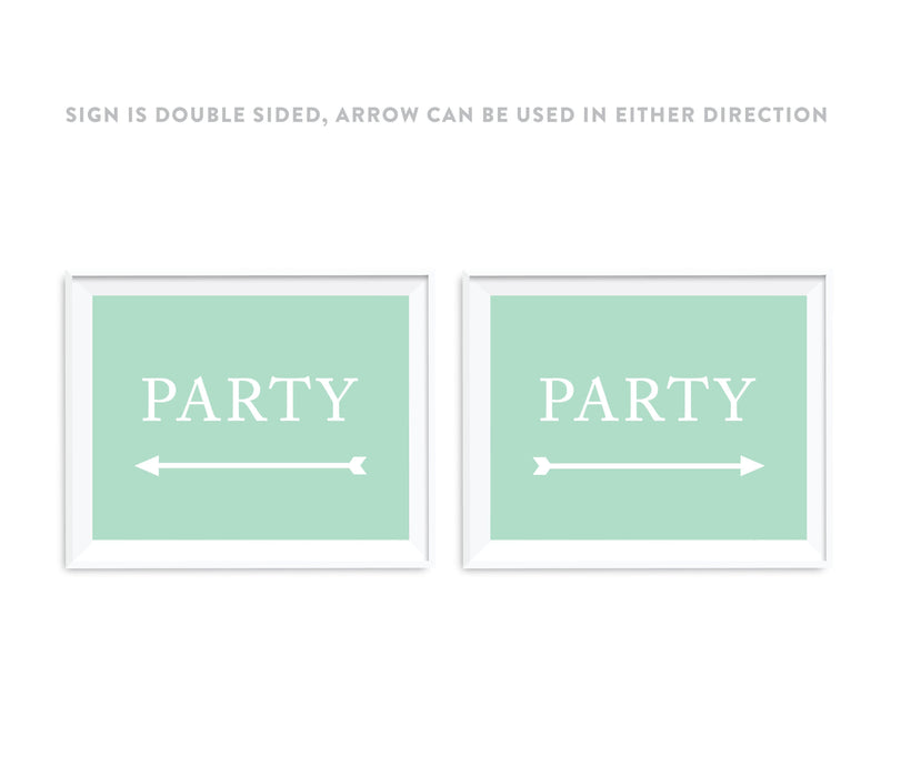 Mint Green Wedding Direction Signs-Set of 1-Andaz Press-Restrooms-