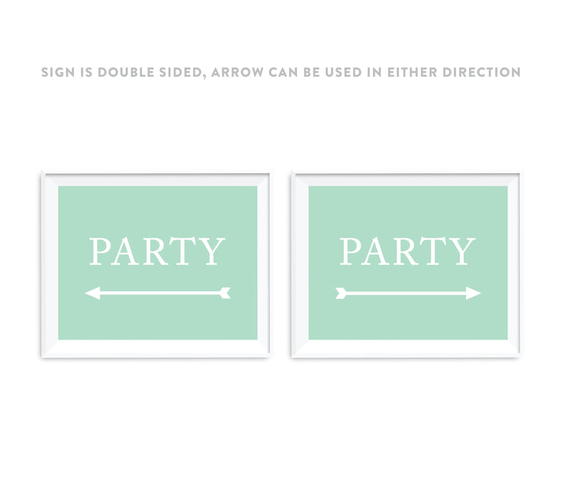 Mint Green Wedding Direction Signs-Set of 1-Andaz Press-Party-
