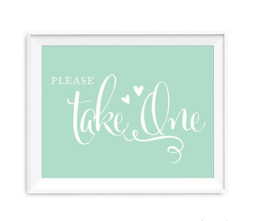 Mint Green Wedding Favor Signs-Set of 1-Andaz Press-Mint to Be Party Favors-