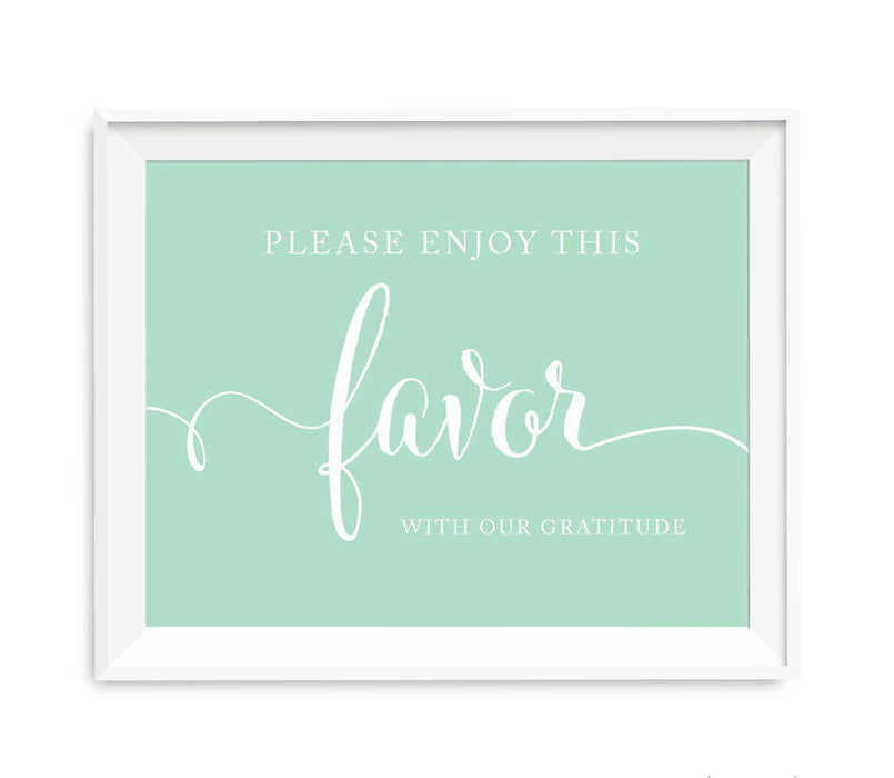 Mint Green Wedding Favor Signs-Set of 1-Andaz Press-Mint to Be Party Favors-