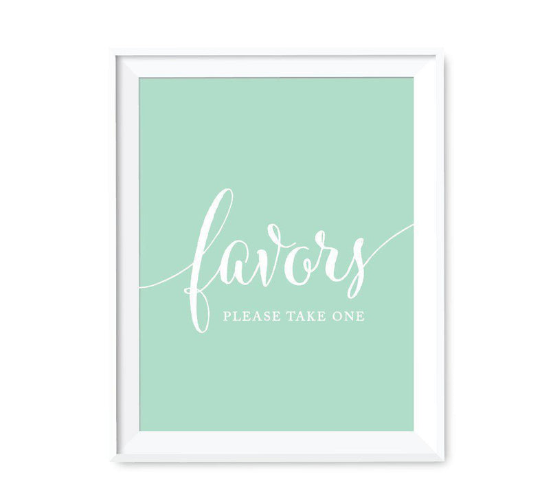 Mint Green Wedding Favor Signs-Set of 1-Andaz Press-Mint to Be Party Favors-