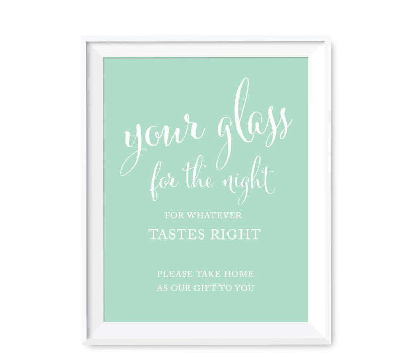 Mint Green Wedding Favor Signs-Set of 1-Andaz Press-Mint to Be Party Favors-