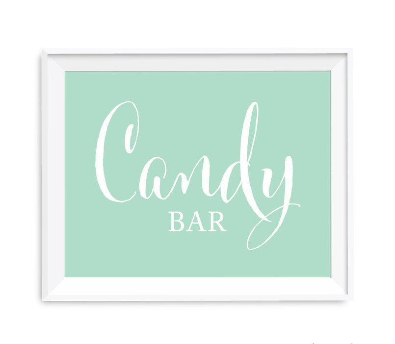 Mint Green Wedding Favor Signs-Set of 1-Andaz Press-Candy Bar-