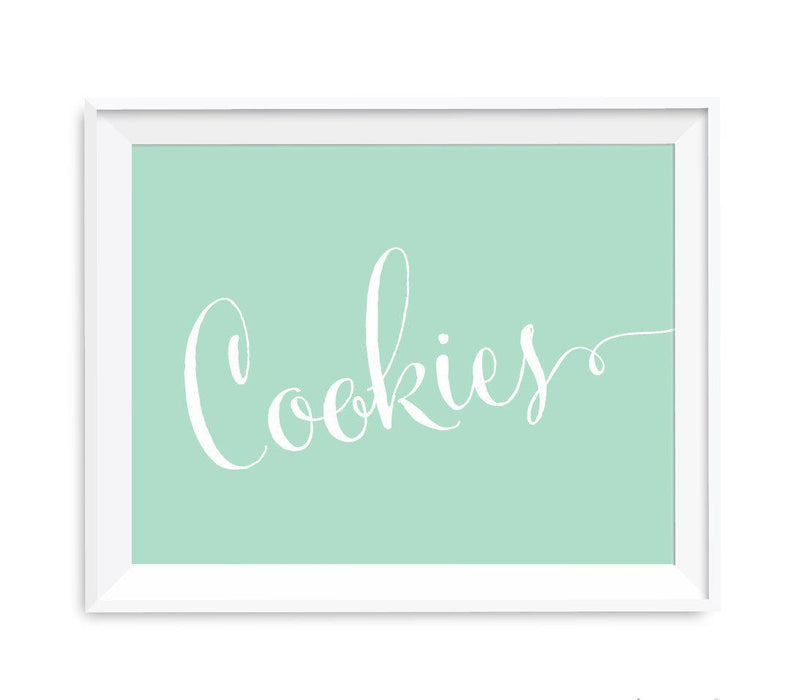 Mint Green Wedding Favor Signs-Set of 1-Andaz Press-Cookies-